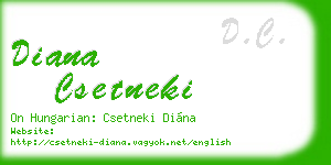 diana csetneki business card